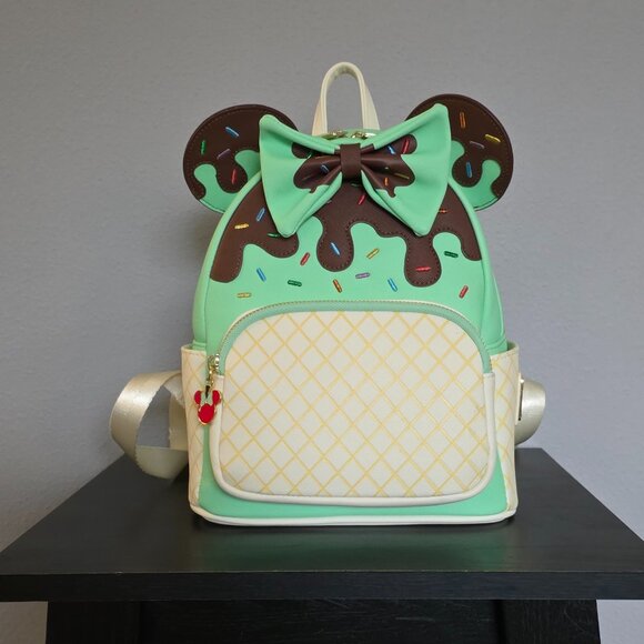 Loungefly Handbags - Loungefly Disney Minnie Mouse Mint Chocolate Sundae Mini Backpack
